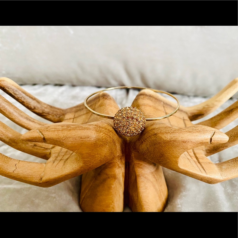 ✨Swarovski gold “Dot” bangle bracelet✨